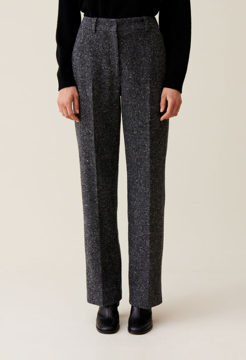 Pantal&oacute;n de traje gris de lana