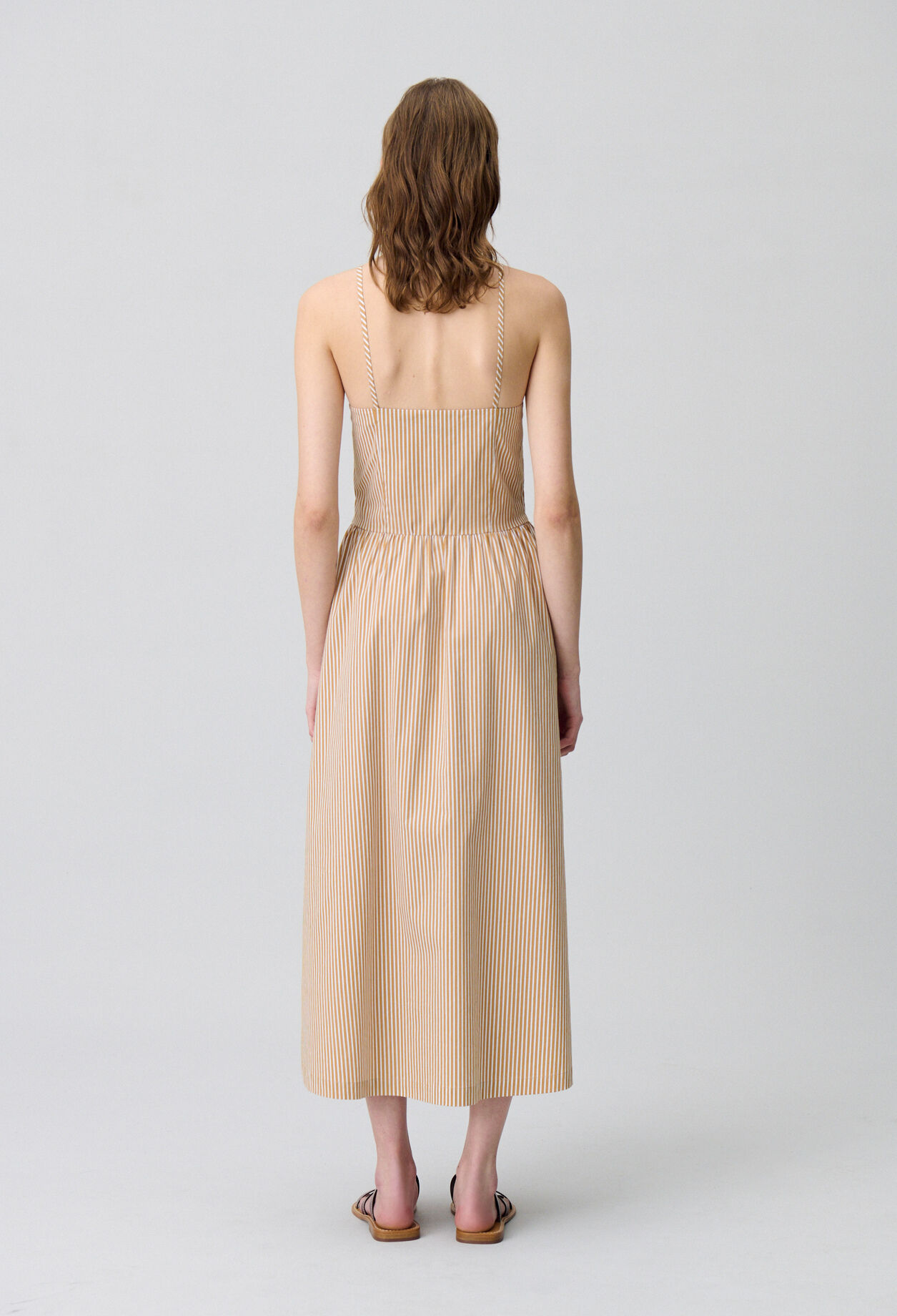 Vestido largo a rayas
