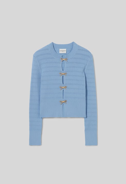 Jersey de punto fino con lazos