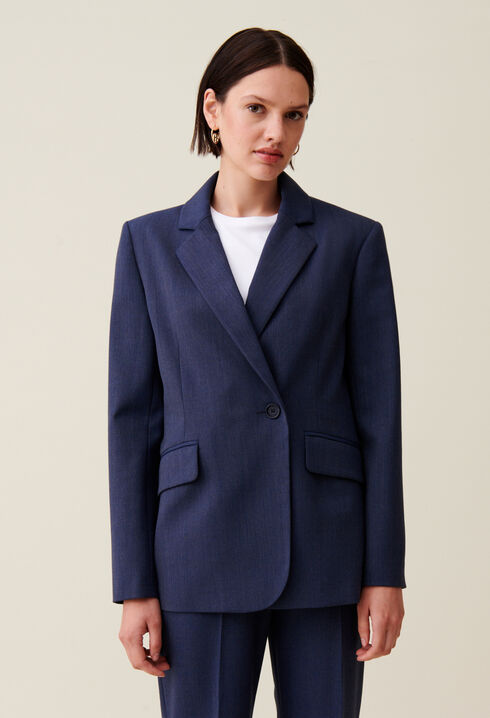 Blazer cruzado azul marino