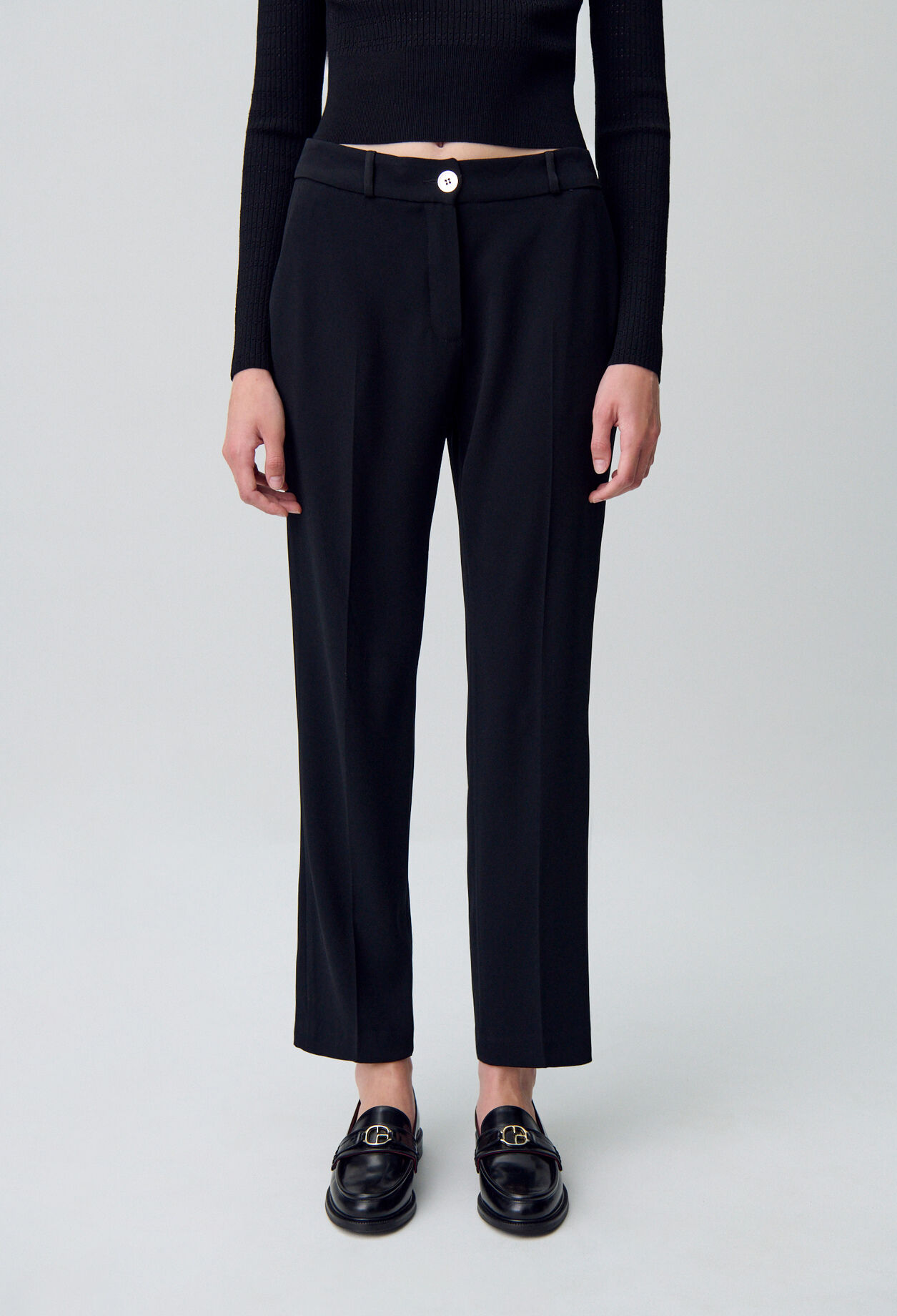 Pantalones de traje liso