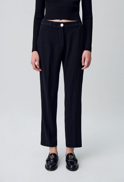 Pantalones de traje liso