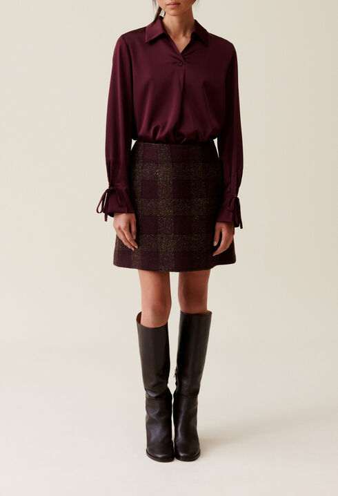 Blusa fluida cuello abierto