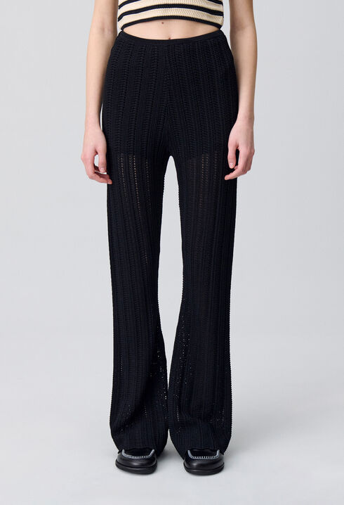 Pantalón fluido de crochet