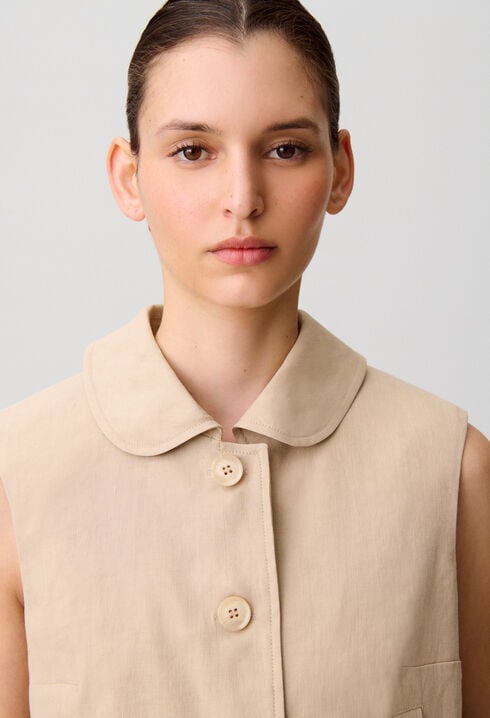 Blazer corto de lino