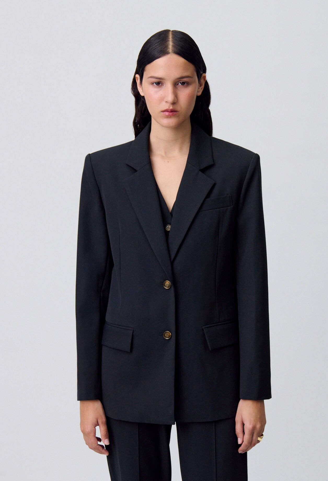 Chaqueta recta de traje