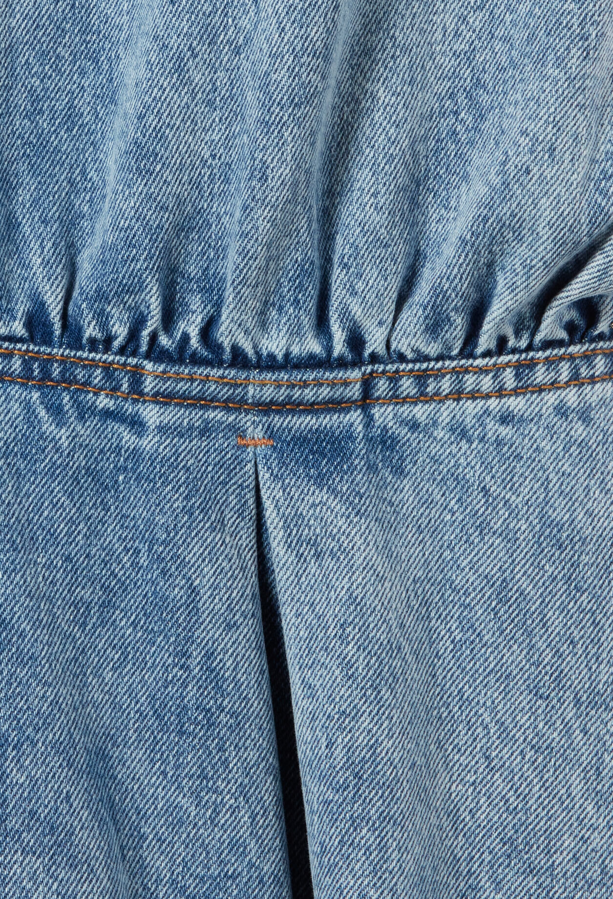 Vestido vaquero evasé desteñido