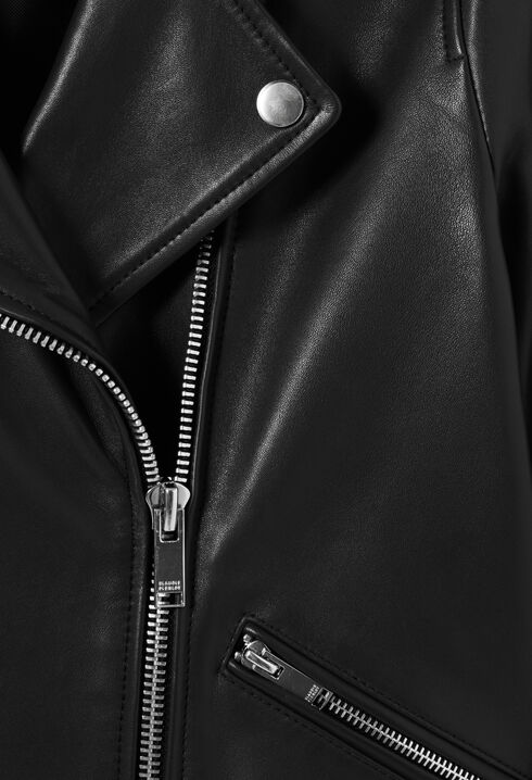 Chaqueta de piel lisa