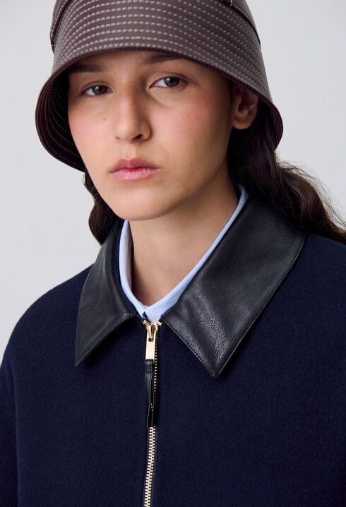 Chaqueta de lana con cuello