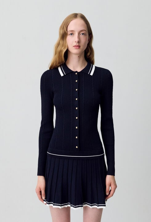 Vestido de punto tipo camisa