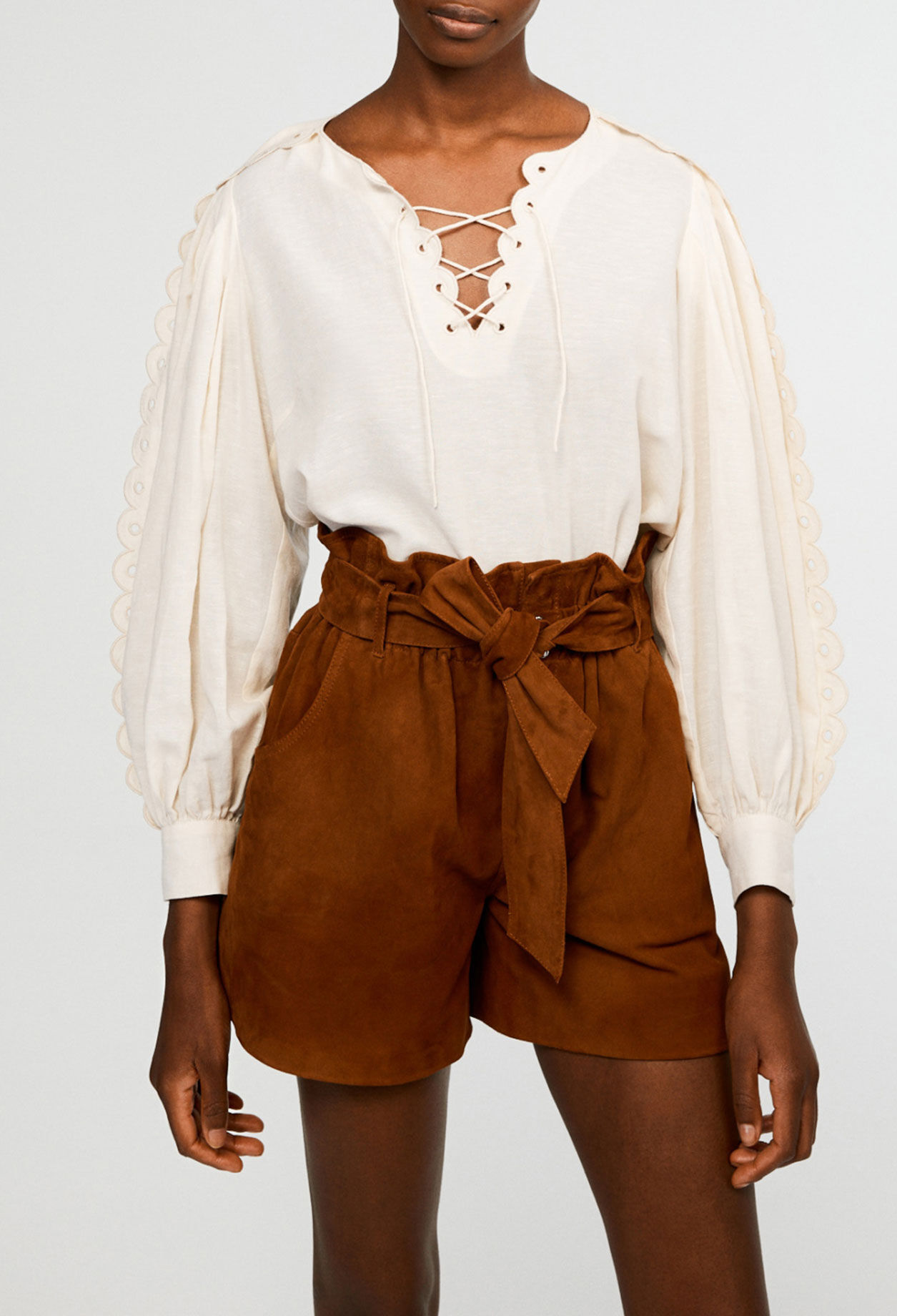 Blusa acampanada de algodón bio