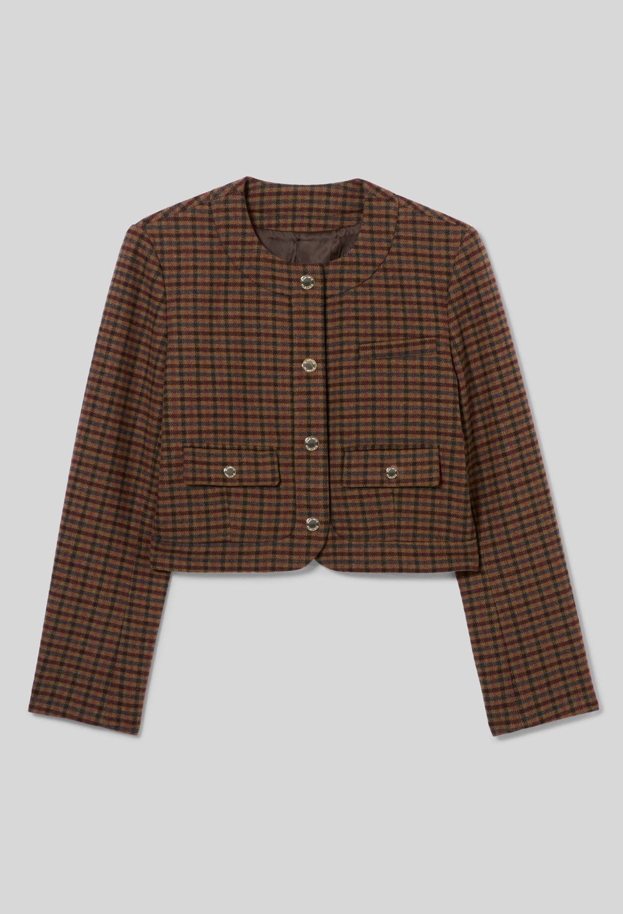 Chaqueta recta de cuadros