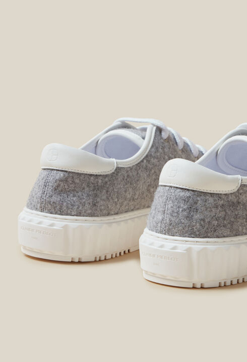 Zapatillas de fieltro gris