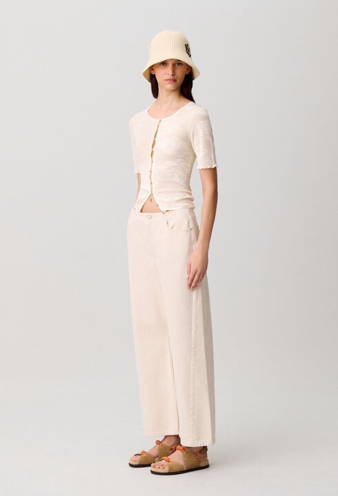 C&aacute;rdigan de punto con flores