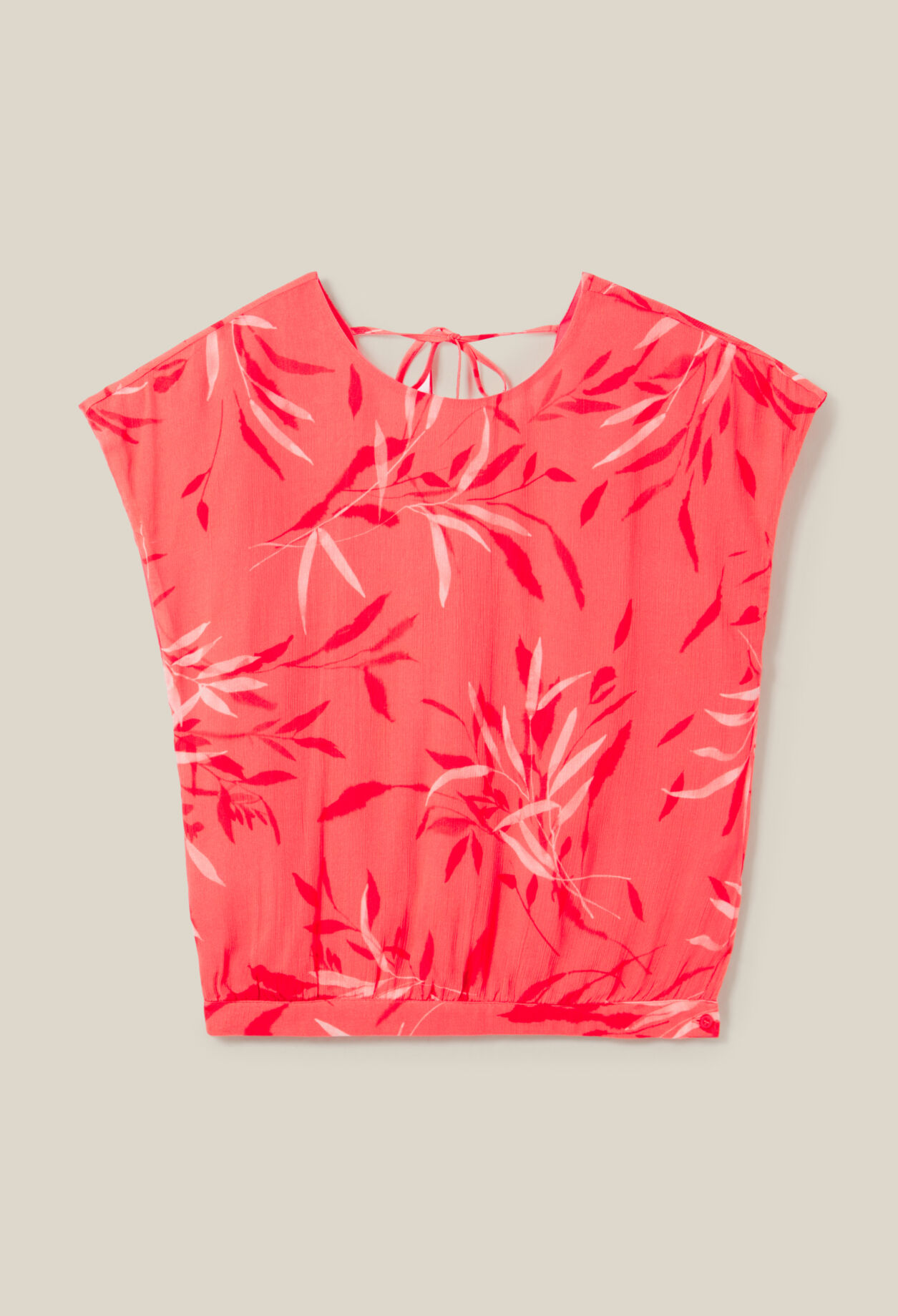 Top floral sin mangas