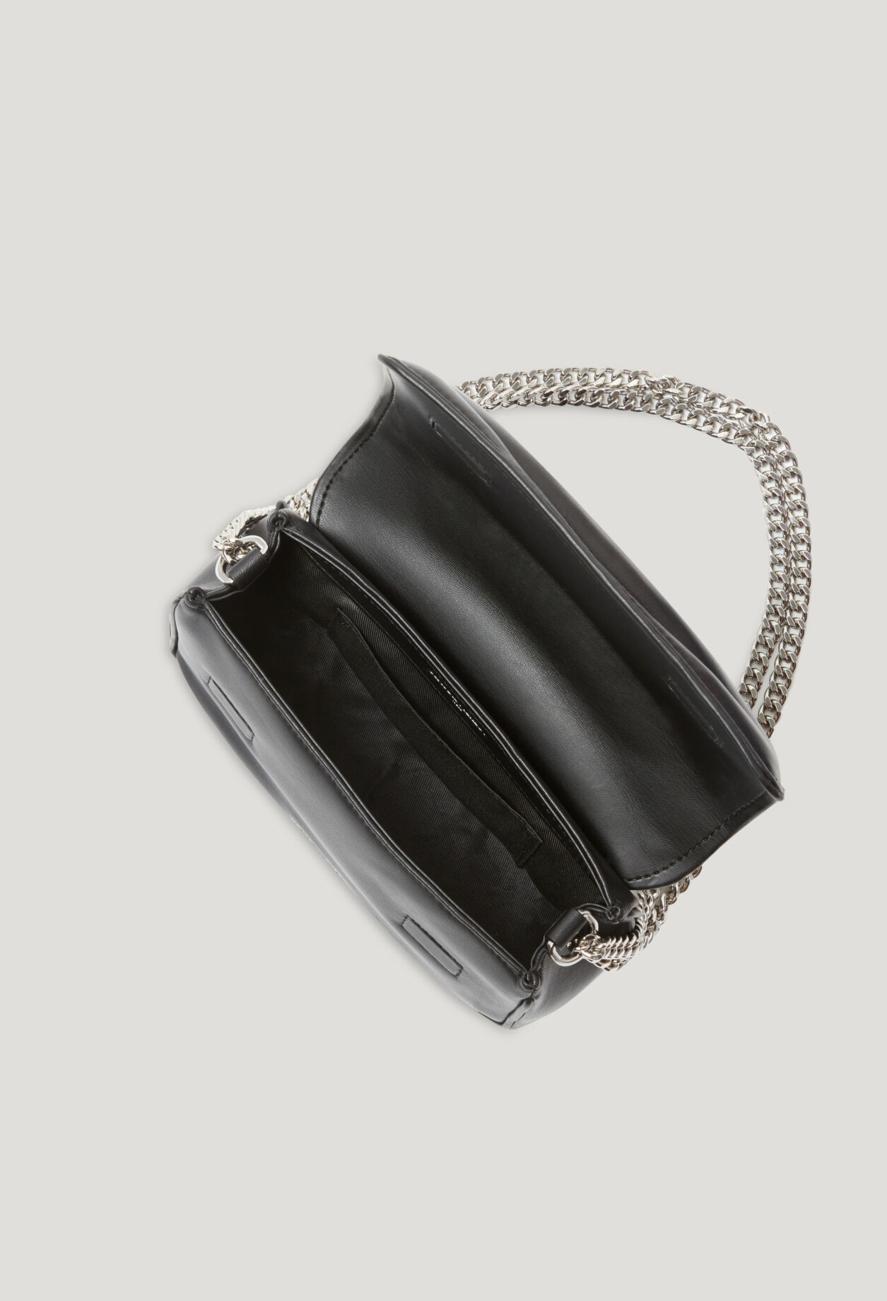 Bolso Angelina de cuero negro acolchado
