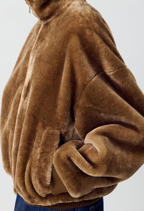 Chaqueta de piel sintética