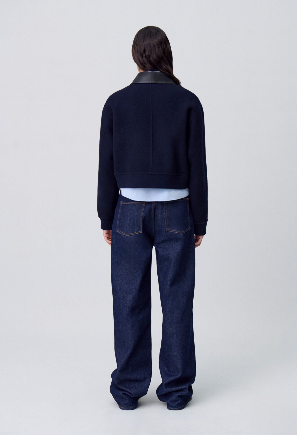 Chaqueta de lana con cuello