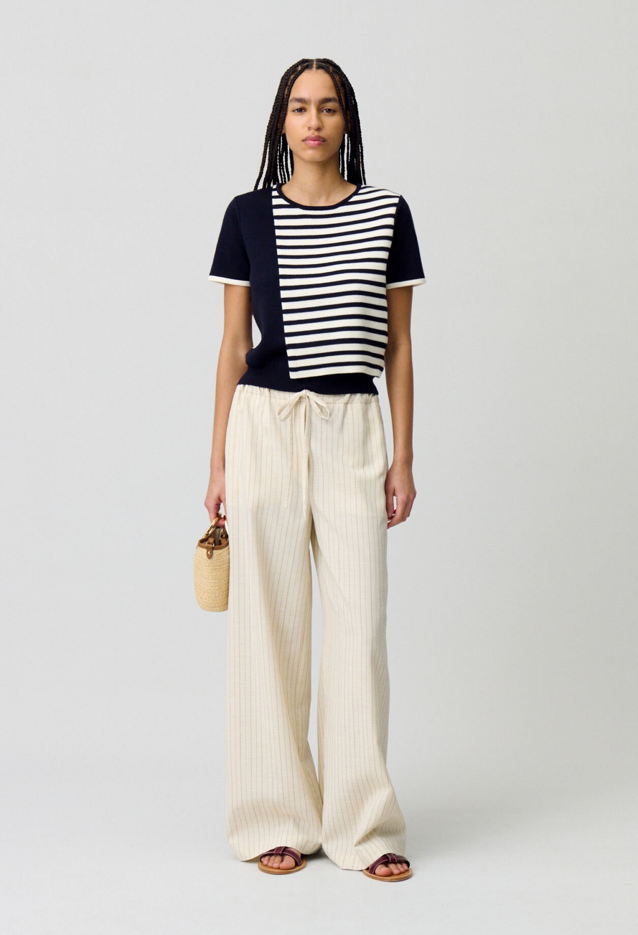 Jersey corto estilo marinero