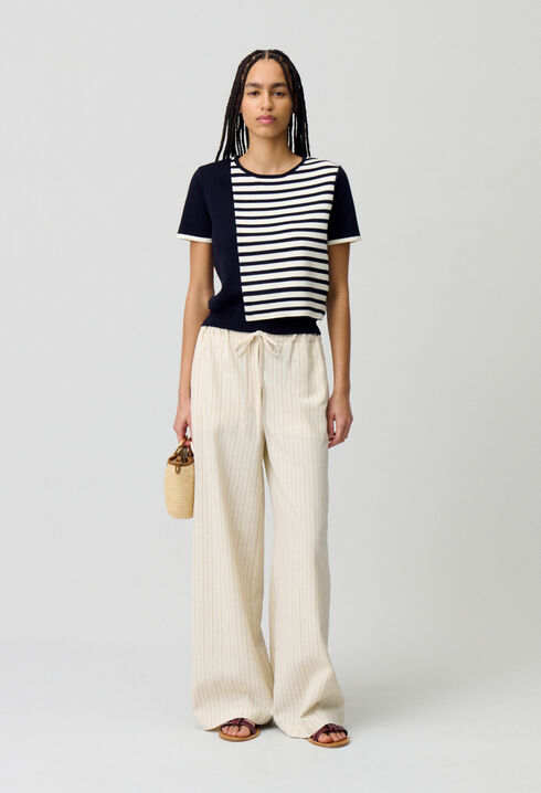 Jersey corto estilo marinero