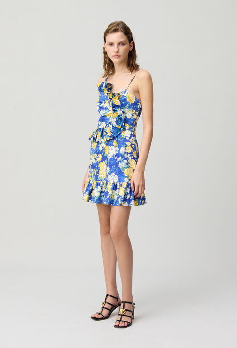 Vestido corto con volantes