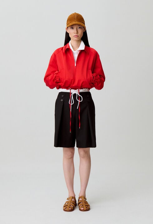 Cazadora corta satinada