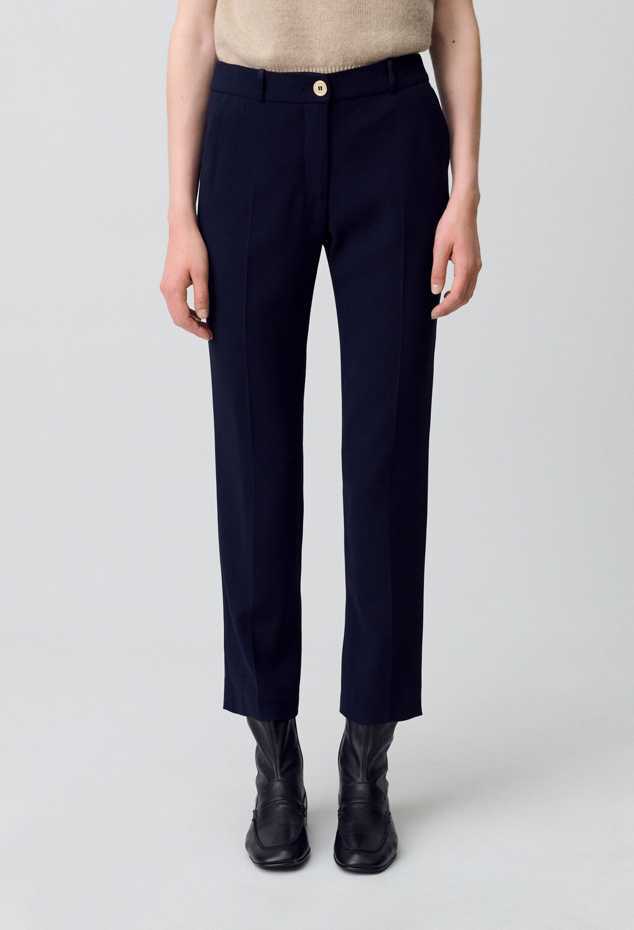 Pantalones de traje liso