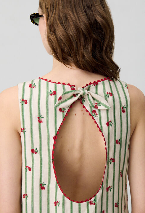 Vestido corto sin mangas