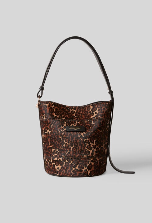 Bolso de cubo Solveig leopardo