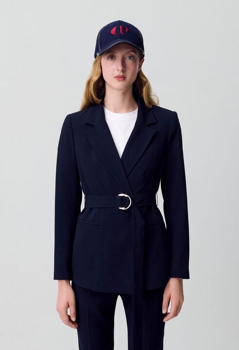 Chaqueta sastre lisa entallada 