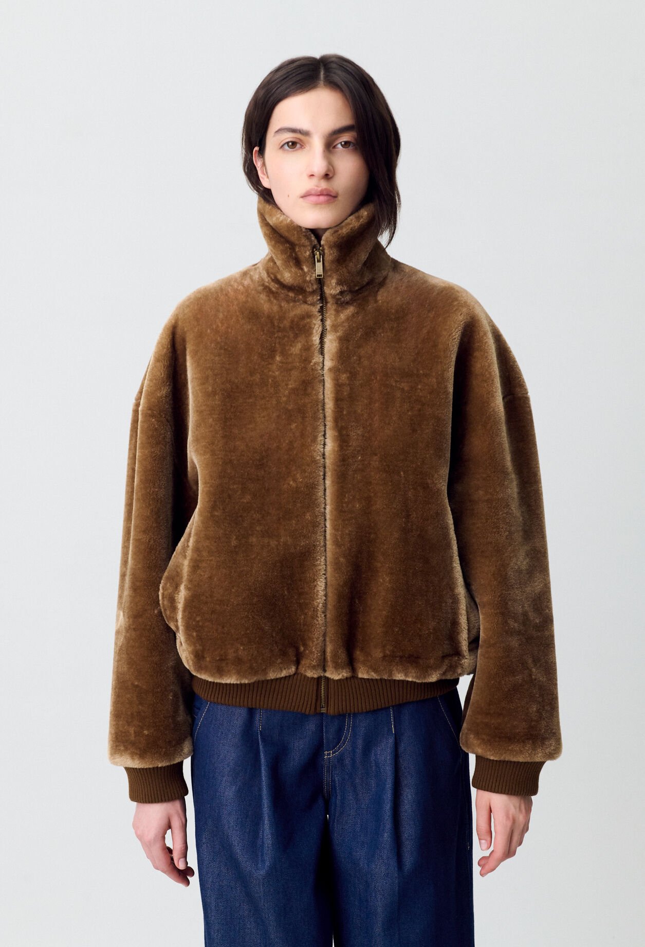 Chaqueta de piel sintética