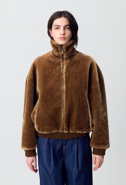 Chaqueta de piel sintética