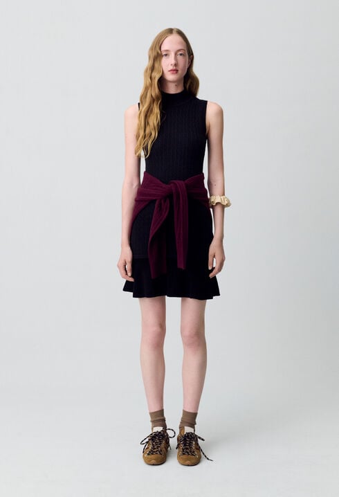 Vestido de punto con cuello alto