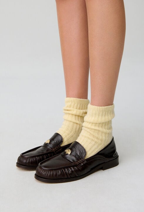 Mocasines de piel charol