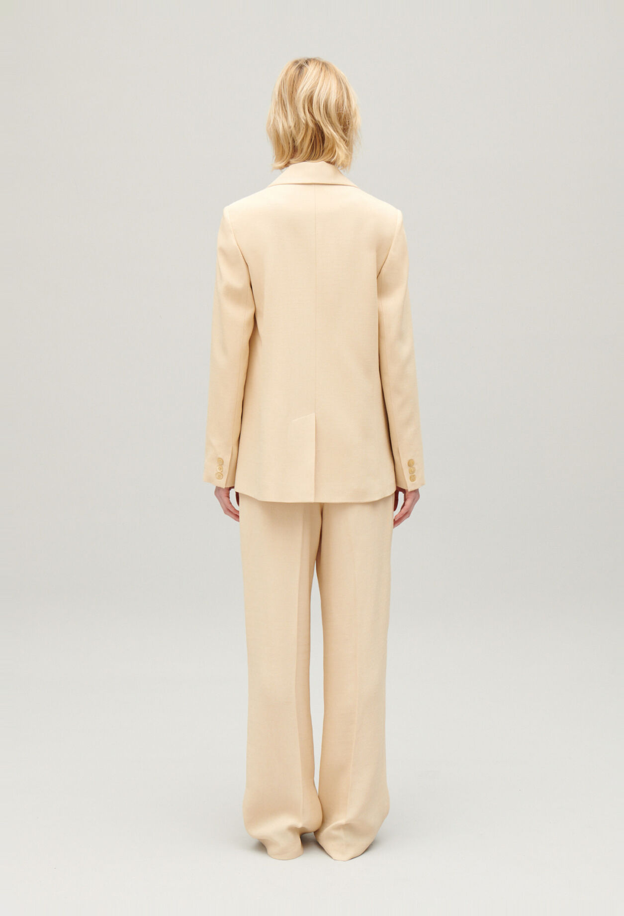 Chaqueta de traje con textura en beige