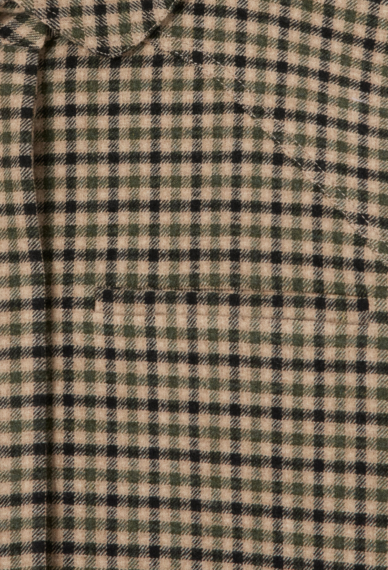 Chaqueta corta de lana a cuadros