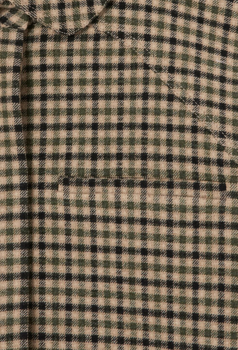 Chaqueta corta de lana a cuadros