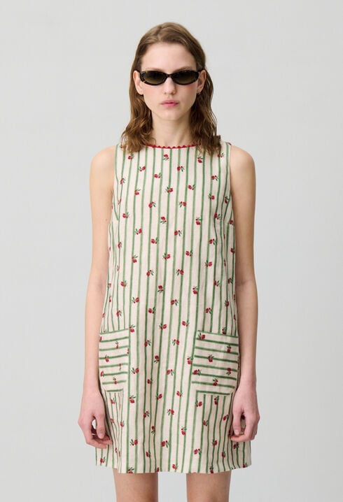 Vestido corto sin mangas