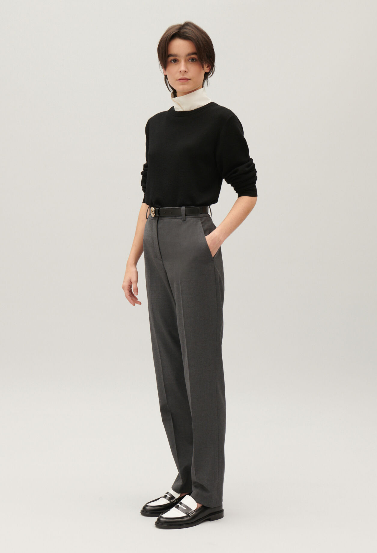 Pantalón sastre gris chiné