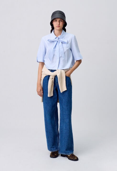 Camisa corta de cuadros
