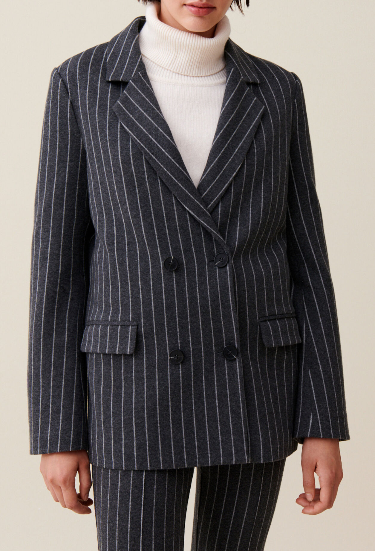 Blazer oversized a rayas