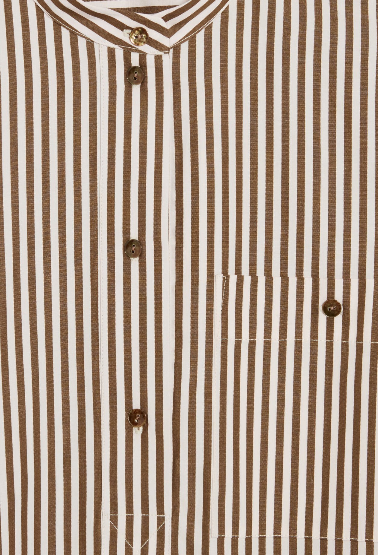 Vestido largo de rayas en bronce