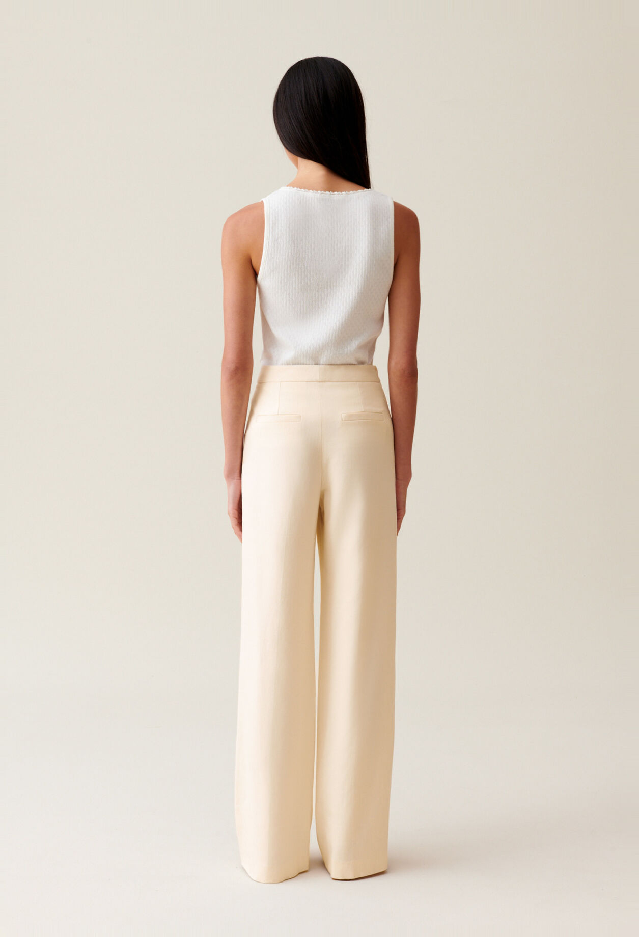 Pantal&oacute;n de sastre marfil