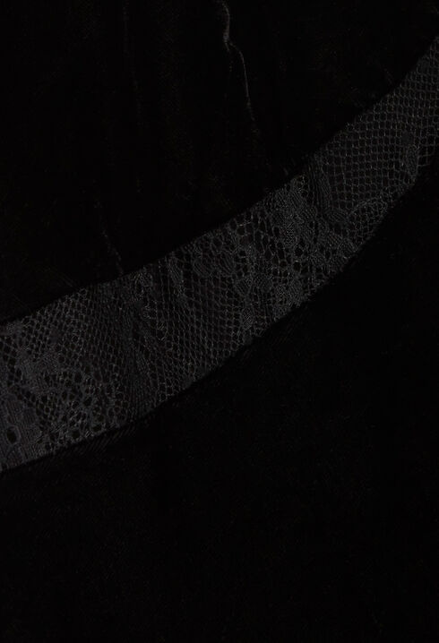 Vestido midi de terciopelo negro