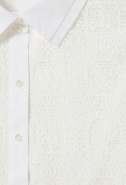 Camisa de encaje corta