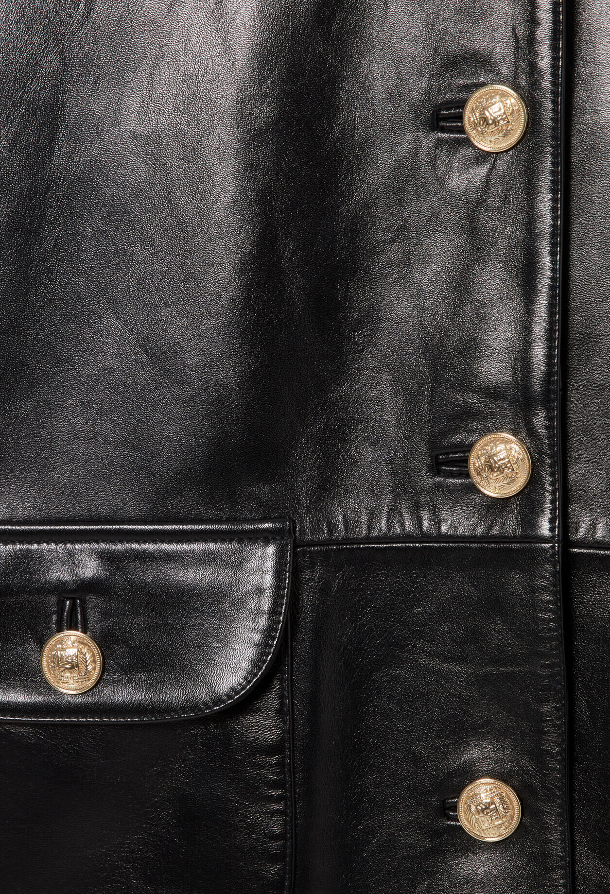 Chaqueta de cuero estilo oversize
