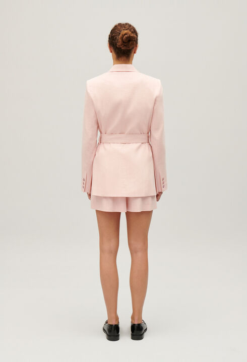 Chaqueta anudada rosa