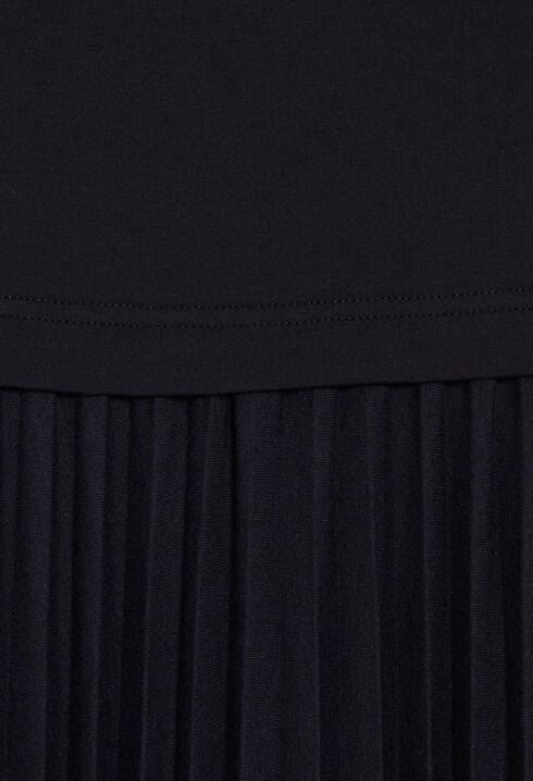 Vestido largo Twist plisado bicolor