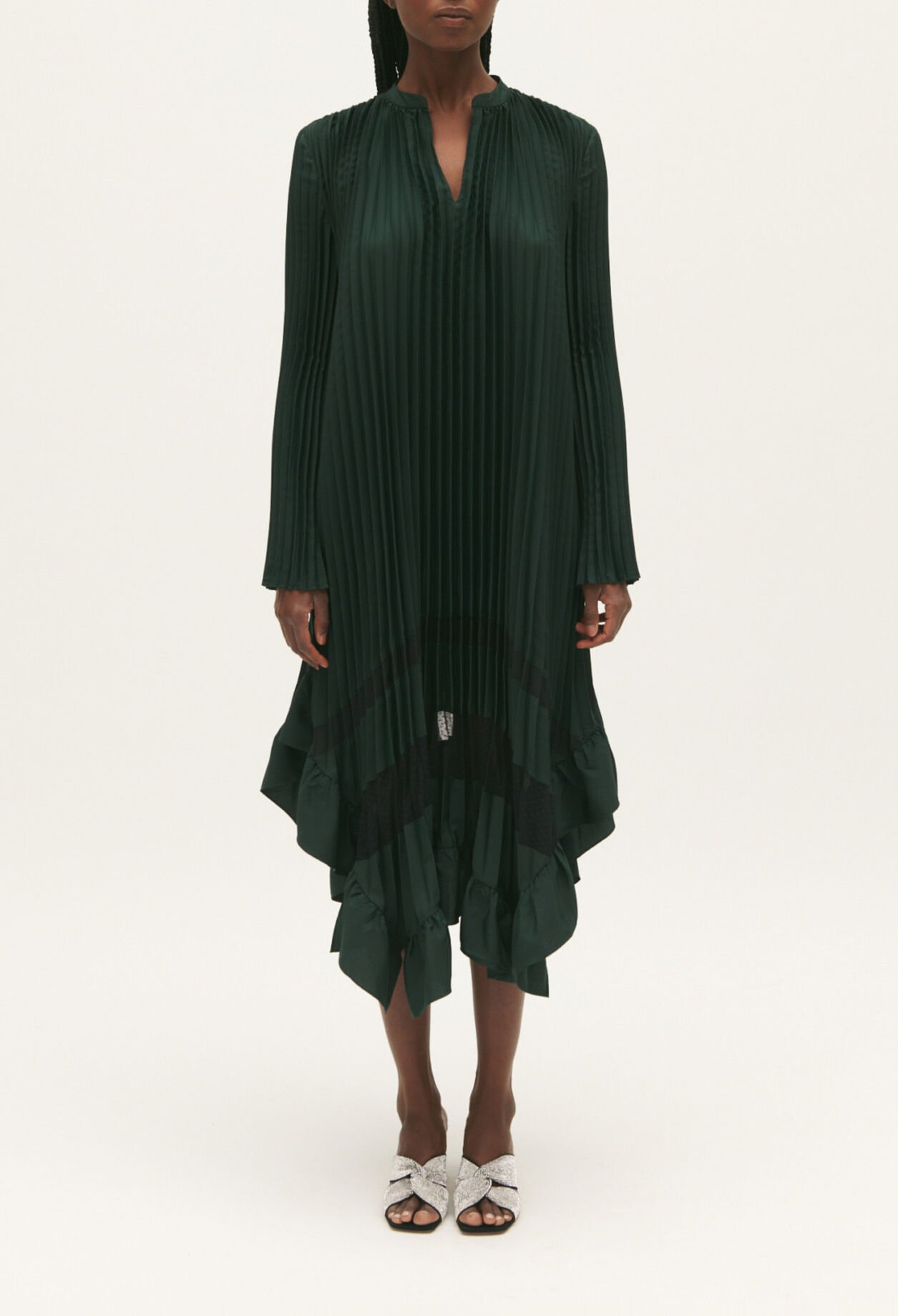 Vestido midi plisado