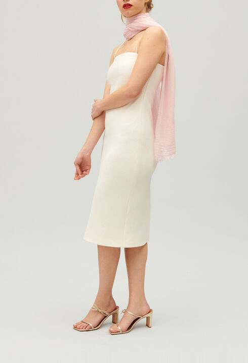 Vestido de tubo corto crudo